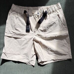 Sonoma Men's Light Beige Cargo Shorts with Drawstring - Size 34